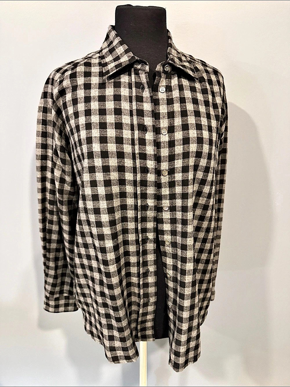 Hartford Alternative Classic 1979 Checkered Button Down in Black & White Size 3
